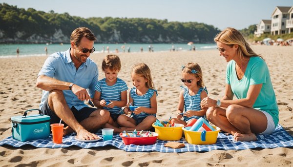 Les essentiels pour une journée plage en famille